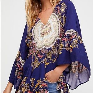 Free People Sunset Dreams Ruffle Top